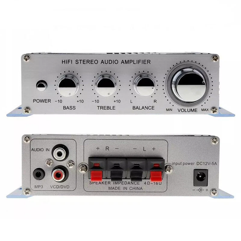 12V Mini Hifi USB Verstärker Endstufe Stereo Amplifier MP3 für Auto Motorrad KG - Bild 1 von 4