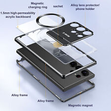 Metal+hard Flip back cover Case For Samsung S23/S22/21 Ultra