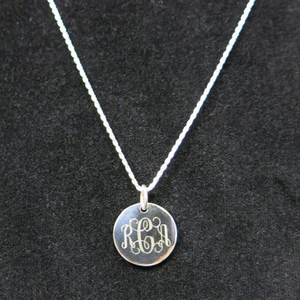 925 Sterling Silver Monogram Personalized Necklace Pick any Chain Style - Picture 1 of 3