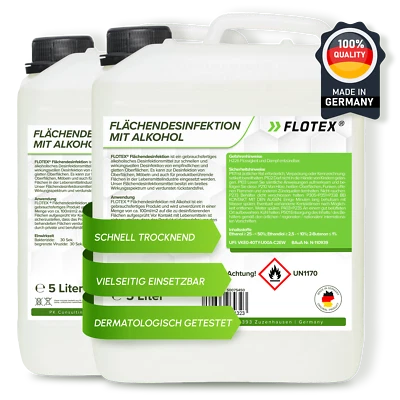 Flotex Flächendesinfektion mit Alkohol 2 x 5L Flächendesinfektionsmittel - Bild 1 von 4