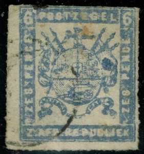 1870 Transvaal 6d Deep Ultramarine SG19b Very Good Used Cat £250.00 - Picture 1 of 1