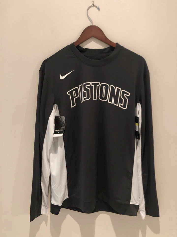Nueva Camisa Detroit Pistons Calentamiento L/S Gris Talla Pequeña NBA Authentics AV0900-060 Foto 1 de 4