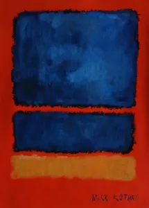 Fine unique painting – Expressive composition, signed Mark Rothko, w COA - Picture 1 of 11