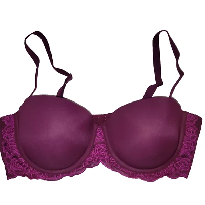 Maidenform 38C Love the Lift Balconette Push Up Bra DM9905 Underwire Padded Lace - Image 1 of 4