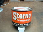 STERNO OLD VINTAGE METAL CAN WITH ORIGINAL CONTENTS CANNED HEAT COOKING FUEL