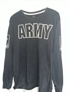 Men’s Size Large Tee, Army, Long Sleeve, Black And Yellow - Picture 1 of 6