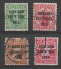 1913 New Zealand Set Of 4 Aukland Exhibition Overprints Sg412-15 Fine Cds (1102)
