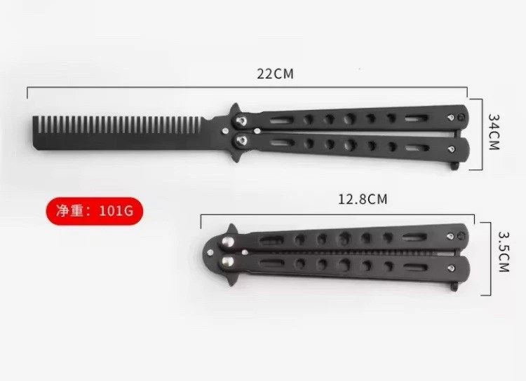 Faca de treinamento de borboleta dobrável treinador bolso pente borboleta para ferramenta de treinamento - Imagem 1 de 1