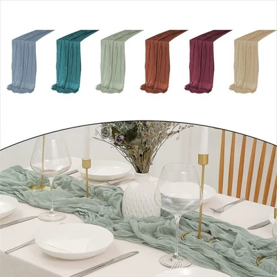Create Unforgettable Memories with Gorgeous Peacock Blue Table Runners - Image 1 of 4