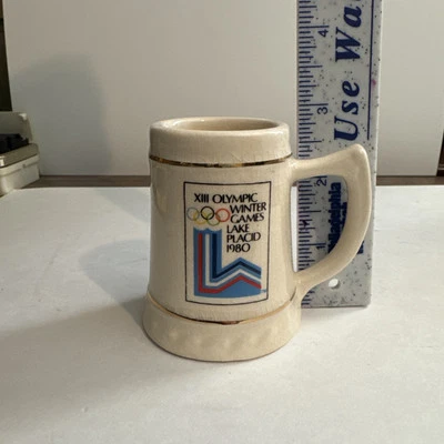 Vintage Mini souvenir stein Lake Placid 1980, Xlll Olympic Games - Image 1 of 4