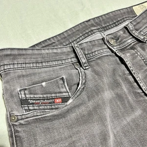 Diesel Buster Denim Jeans Mens 32x32 Gray Regular Slim Tapered Stretch Grey Fade - Picture 1 of 12