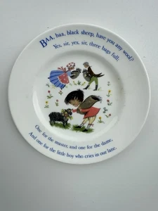 Staffordshire Plate Baa Baa Black Sheep - Picture 1 of 4