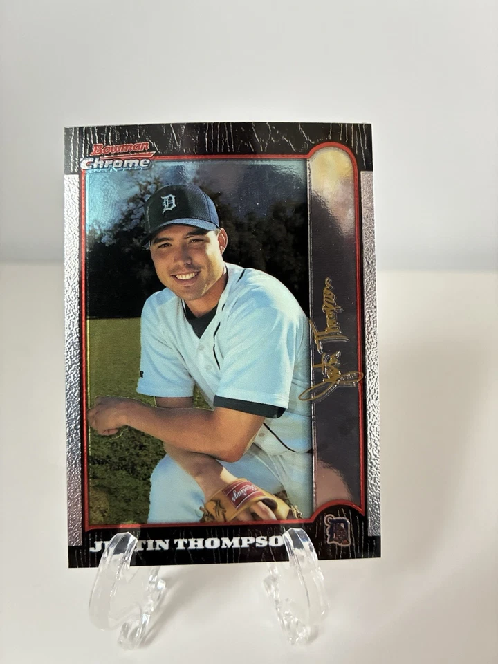 1999 Bowman Chrome Gold Foil Signature Justin Thompson #289 - Image 1 of 2