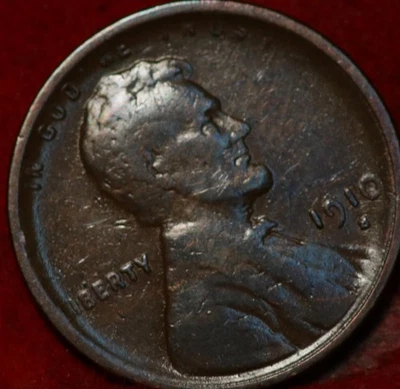 1910-S San Francisco Mint Copper Lincoln Wheat Cent - Image 1 of 2