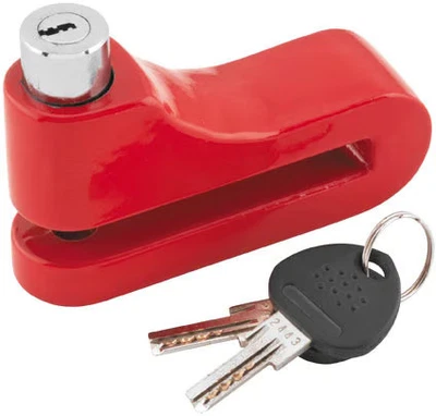 Bully Locks Disc Lock 10mm Red 10mm pin 1581L-RD 13-2249 132249 bkm132249 - Image 1 of 3