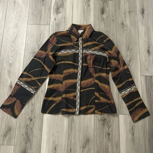 Finley Damen Chloe Wilderness Print Shirt Knopf Langarm Größe L USA - Bild 1 von 11