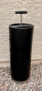 GLOBAL  VIEWS MCM Black Leather Umbrella/Cane  Stand - Bild 1 von 16