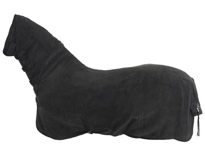 BACK ON TRACK Fleecedecke Supreme mit integriertem Halsteil schwarz NEU Gr.155 - Bild 1 von 4