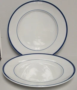 Williams Sonoma BRASSERIE BLAU Hackteller runde Platten VERKAUFT IM ZWEIER SET - Bild 1 von 3