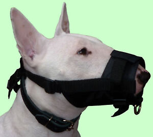 Adjustable Nylon Dog Grooming Black Muzzle No Bite 10"-13.3" snout size, Large