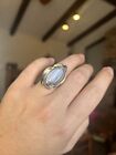 Carolyn Pollack Ring Size 7 Blue Lace Agate Floral