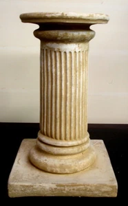 Columna romana griega redonda estriada Arte de mesa Escultura elevadora de pedestal 33008 - Imagen 1 de 7
