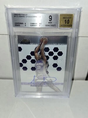 2002-03 Finest Rookie AMARE STOUDEMIRE Rc BGS 9 Mint - Image 1 of 4