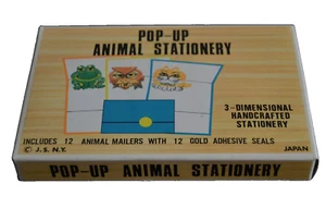 Papelería POP-UP ANIMALES CRITTERS con Sellos 3D Sellado RARO De Colección Japón BÚHO RANA - Imagen 1 de 7