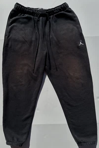Air Jordan Jumpman Joggers Sweatpants Mens Large Black Pockets Activewear Fleece - Picture 1 of 5