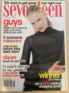 Seventeen Magazine November 1998 Erin Sweers Teen Girls Celebrities Pre-stardom - Picture 1 of 1