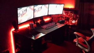 Regalo para Jugador JUEGOS ESCRITORIO DE COMPUTADORA Decoración LED Acento Barras de Iluminación Kit - Imagen 1 de 10