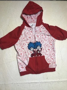 Universal Studios Dr Seuss Thing 1 Thing 2 Short Sleeve Full Zip Hoodie Kids XL - Picture 1 of 10
