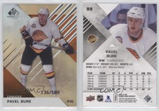 2016 Upper Deck SP Game Used Orange Rainbow Draft Year /189 Pavel Bure #99 HOF
