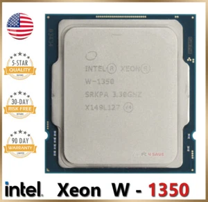 Intel Xeon W-1350 CPU 3.30GHz 6-Core 12MB LGA-1200 Server Processor SRKPA 80W - Afbeelding 1 van 2