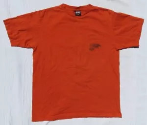 Vintage HARLEY DAVIDSON MOTORCYCLES USA Men’s XL Orange Crew Neck Tee T Shirt - Picture 1 of 6