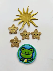 6 x Iron on patches, clothes patches, fabric patches - Picture 1 of 4