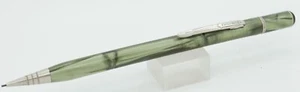 American Pencil Co. Green Swirl Zelluloid & Chrom 0,9 mm Allzweckstift - 1940er - Bild 1 von 4