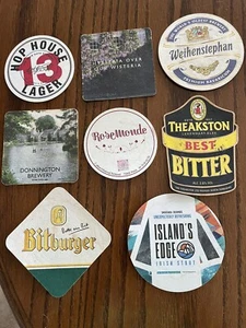 Beer Coaster Mats European Breweries Set of 8 From UK, Ireland, France & Germany - Picture 1 of 2