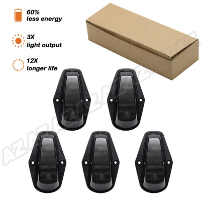 5件装LED驾驶室车顶跑步标记灯烟雾镜头适用于1984-1997 F-150 F-250 F-350 — 第 1/4 张图片