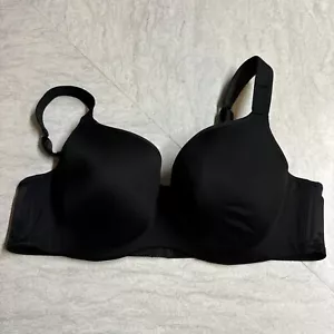 Cacique Bra Smooth Lightly Lined Balconette Size 44B Black New! - Picture 1 of 8
