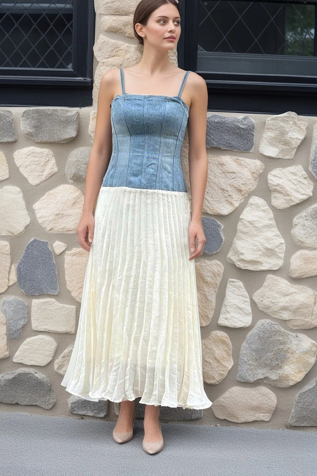 2025 Spring Women's Strapless Maxi Dress Elegant Puffy Long Tube Dress size M