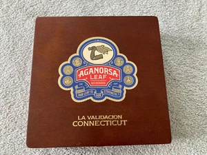 AGANORSA LEAF LA VALIDACION CONNECTICUT Wooden Cigar Box - empty (Nicaragua) - Picture 1 of 7
