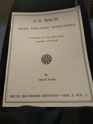 J S Bach 8 Two-Part Inventions Arranged for 2 Recorders  (soparano and alto - Image 1 of 3