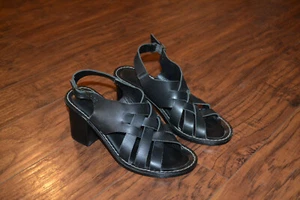A4- Bella Vita Made In Italy Black Strappy Heels Size 7.5M - Bild 1 von 5