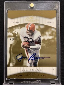 JIM BROWN 2001 DONRUSS CLASSICS AUTO 2017 RECOLLECTION COLLECT #1/1 HOF SSP
