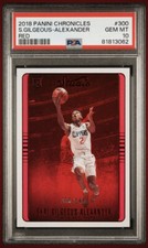 2018-19 Shai Gilgeous-Alexander PSA 10 Panini Chronicles Red Rookie Rc #021/149
