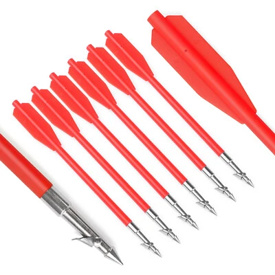 6.8" Red Plastic Fishing Hunting Bolts Arrows for 50-130lbs Pistol Crossbow 6X - Image 1 of 4