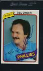 1980 Topps #27 Del Unser Phillies Signed Auto *9777