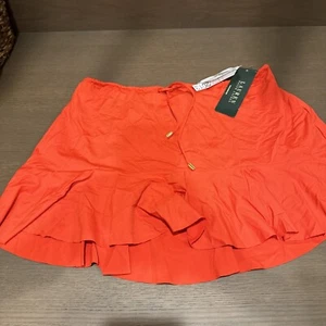 NWT Ralph Lauren Beach Skirt Cover Up Red Ruffles Lightweight Weight Size M - Picture 1 of 7