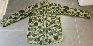 VTG WOOLRICH MEN'S CHAMOIS COTTON CAMO HUNTING SHIRT SZ L MADE IN USA - Picture 1 of 2